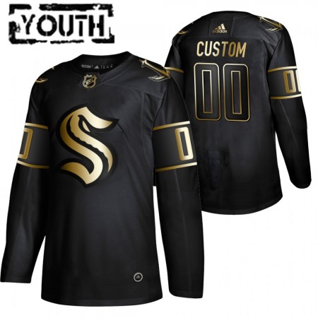 Dětské Hokejový Dres Seattle Kraken Personalizované 2021-22 Černá Golden Edition Authentic